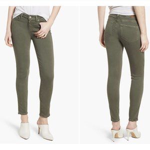 PAIGE Transcend Verdugo Ankle Skinny Jeans in Faded Vine Green - Size 27